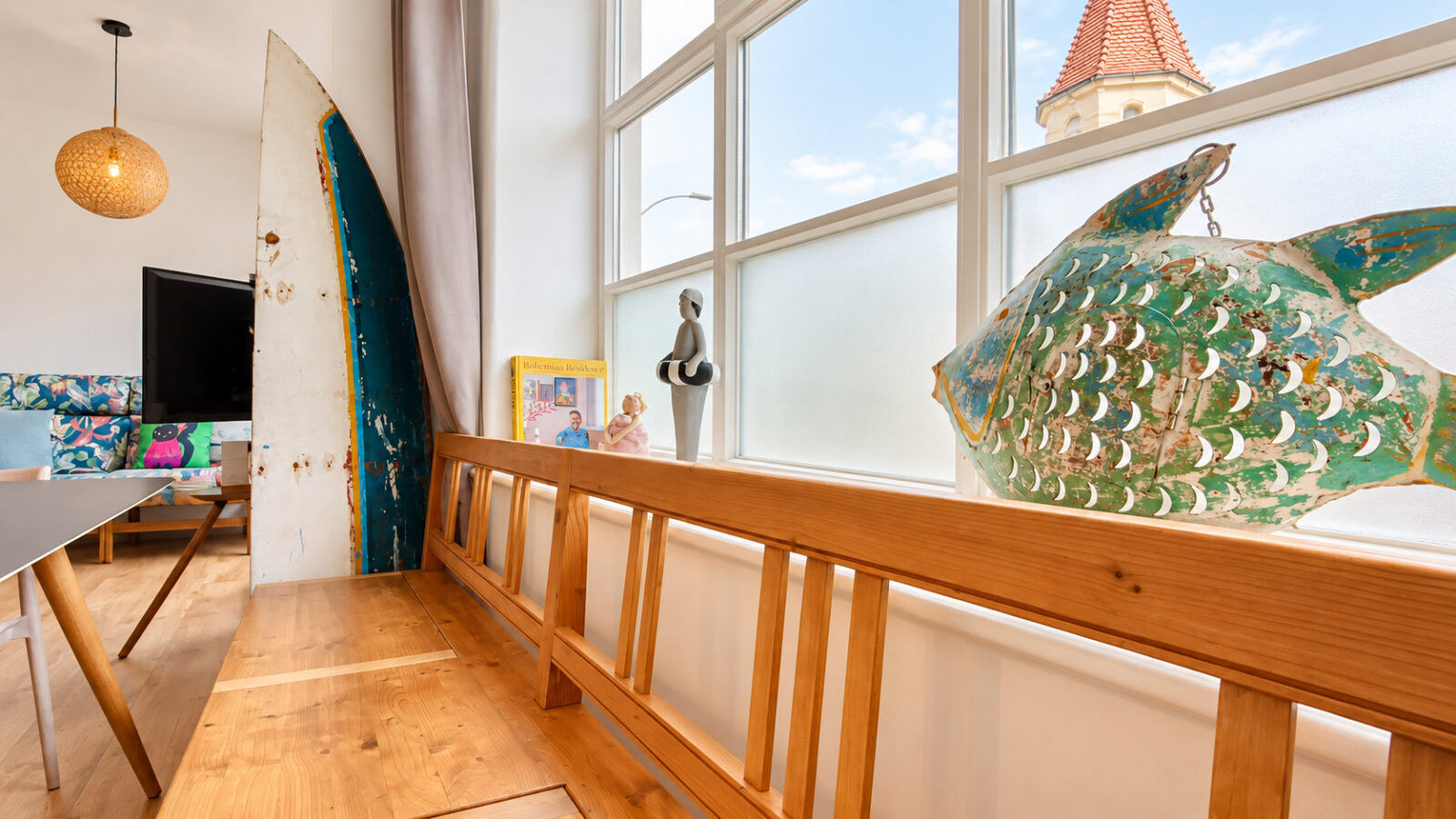 SEEZEIT Ferienwohnungen am Mühlbach – Apartment mit 2 Schlafzimmern: Galerie mit Blick auf Dießen
